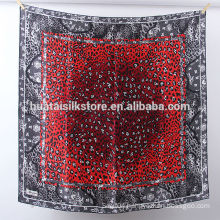 100 silk 2014 hot red leopard new style hijab